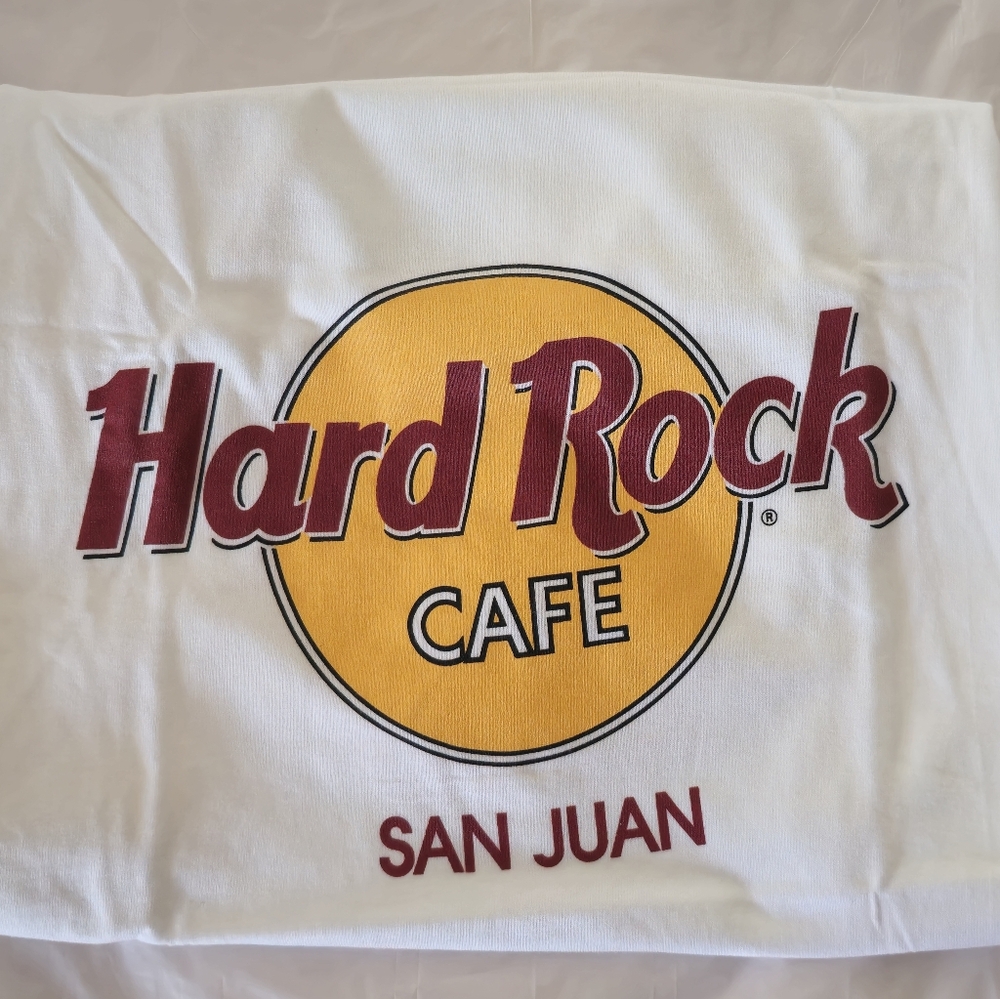 Hard Rock Cafe White and Yellow Tee